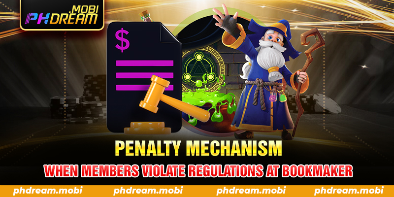 Penalty mechanism when members violate regulations at bookmaker